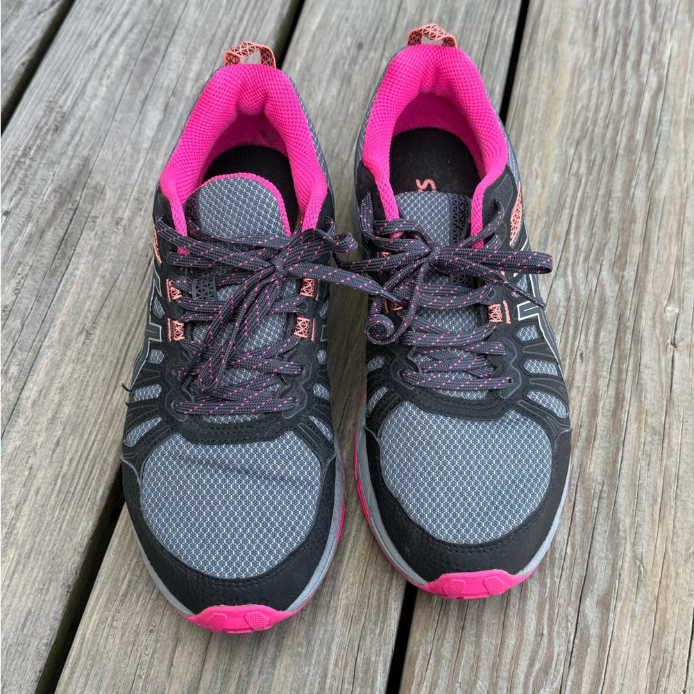 Asics Women's Gray and Pink Athletic Shoes